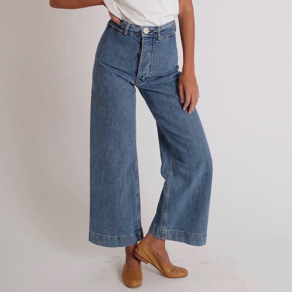 Jesse Kamm Sailor Pants Cowboy Blue Japanese Denim Size 4